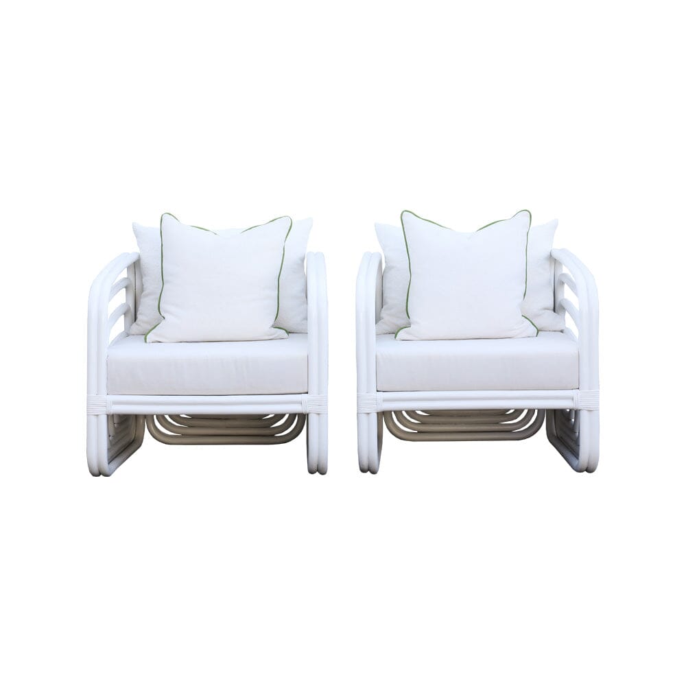 White Cube Arm Chairs